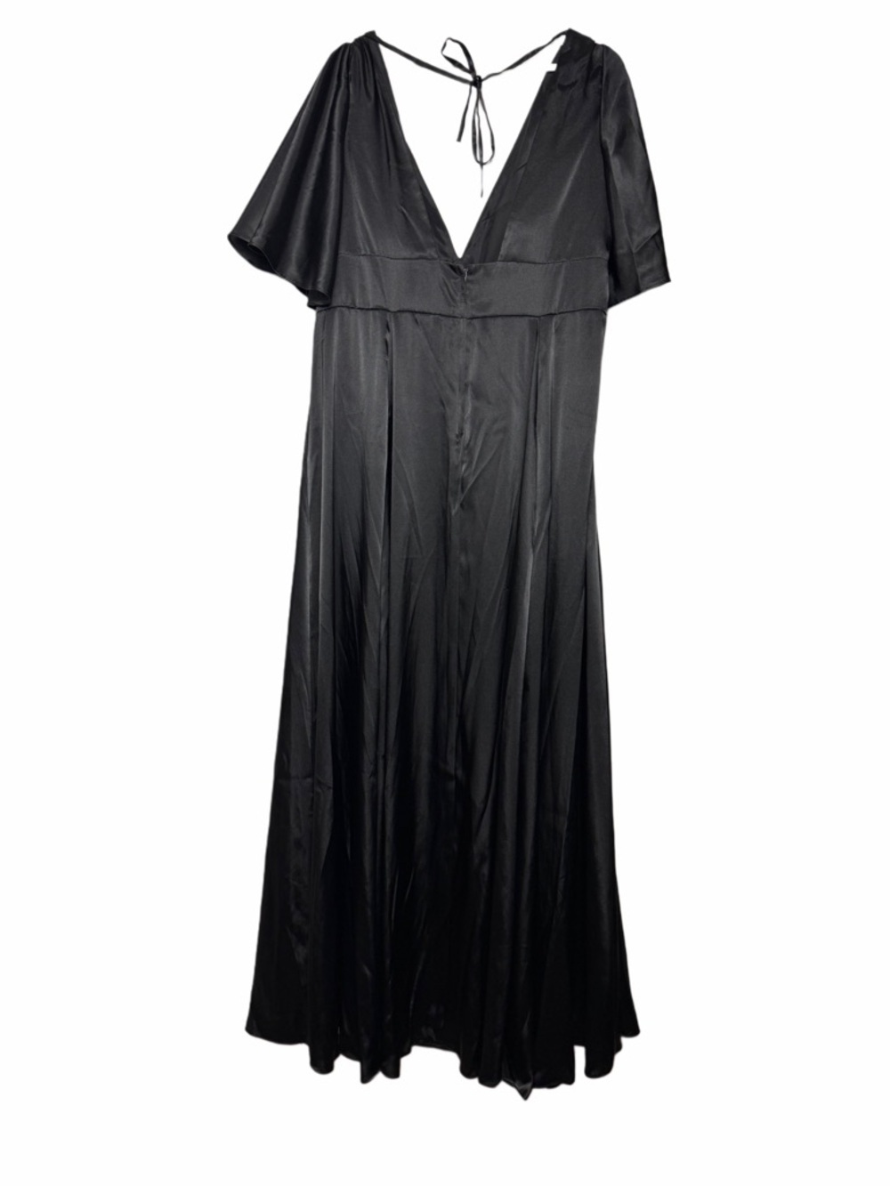 GALINA SIGNATURE Charmeuse Flutter-Sleeve A-Line Dress - Picture 3 of 9